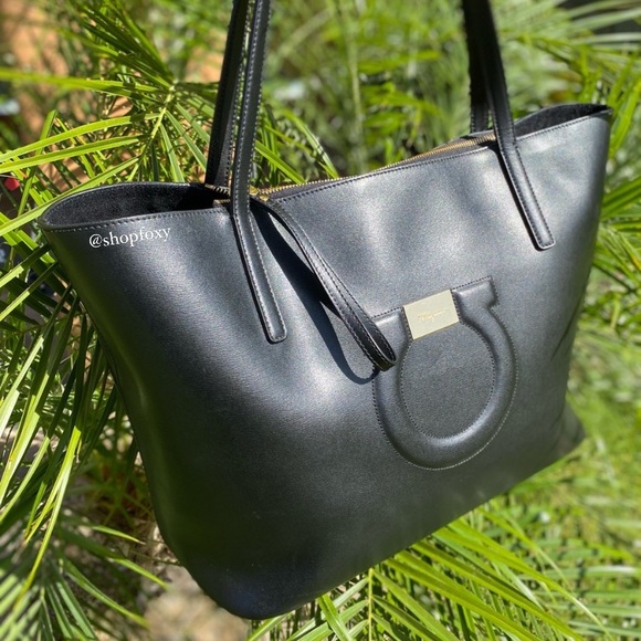 Salvatore Ferragamo Handbags - SOLD Salvatore Ferragamo Gancini Leather Tote
